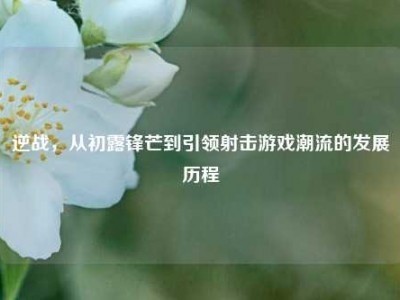 逆战，从初露锋芒到引领射击游戏潮流的发展历程