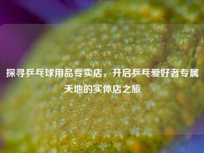 探寻乒乓球用品专卖店，开启乒乓爱好者专属天地的实体店之旅