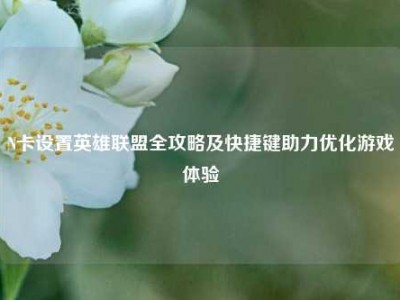 N卡设置英雄联盟全攻略及快捷键助力优化游戏体验