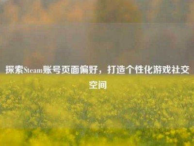 探索Steam账号页面偏好，打造个性化游戏社交空间