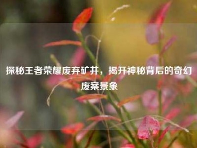 探秘王者荣耀废弃矿井，揭开神秘背后的奇幻废案景象