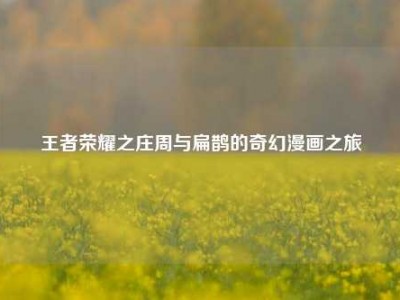 王者荣耀之庄周与扁鹊的奇幻漫画之旅