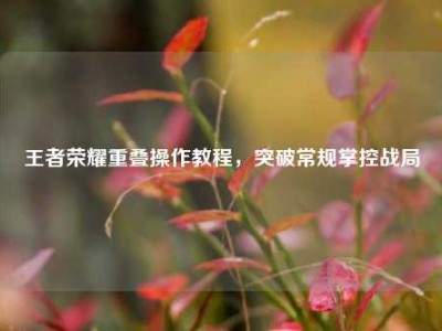 王者荣耀重叠操作教程，突破常规掌控战局