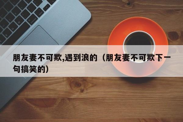 朋友妻不可欺,遇到浪的(朋友妻不可欺下一句搞笑的)