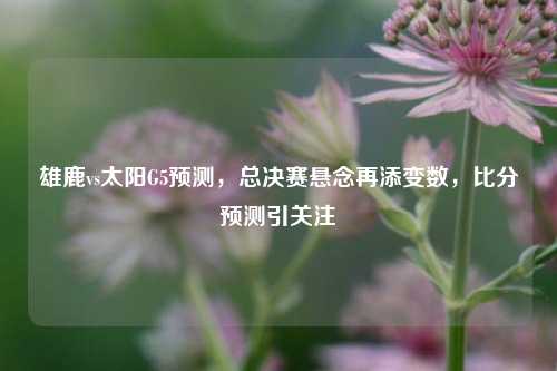 雄鹿vs太阳G5预测，总决赛悬念再添变数，比分预测引关注